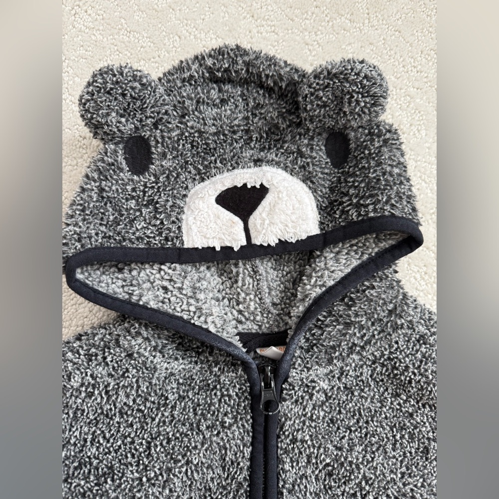 Gymboree Gray Bear zip up Hoodie for Kids, 18-24 months - Picture 2 of 8